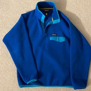 Patagonia Mens Lightweight Synchilla SnapT Fleece Pullover, Medium, Anacapa Blue